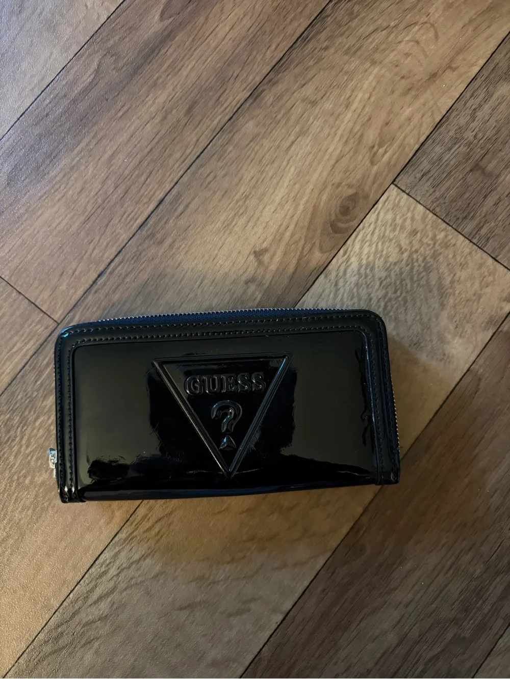GUESS Black Patent Leather Wallet